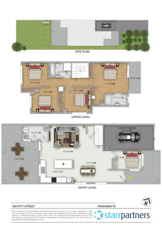 Floorplan of Homely semi-detached listing, 39a Pitt Street, Parramatta NSW 2150
