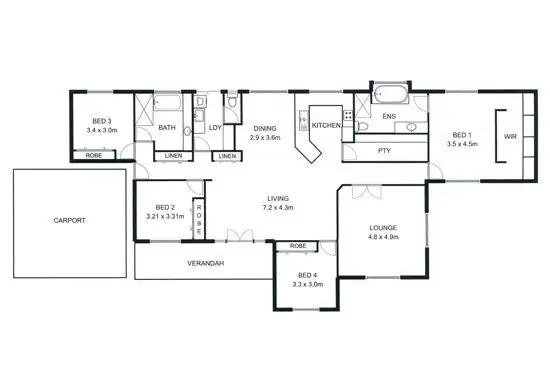 Floorplan of Homely house listing, 10 Evelyn Court, Helidon Spa QLD 4344