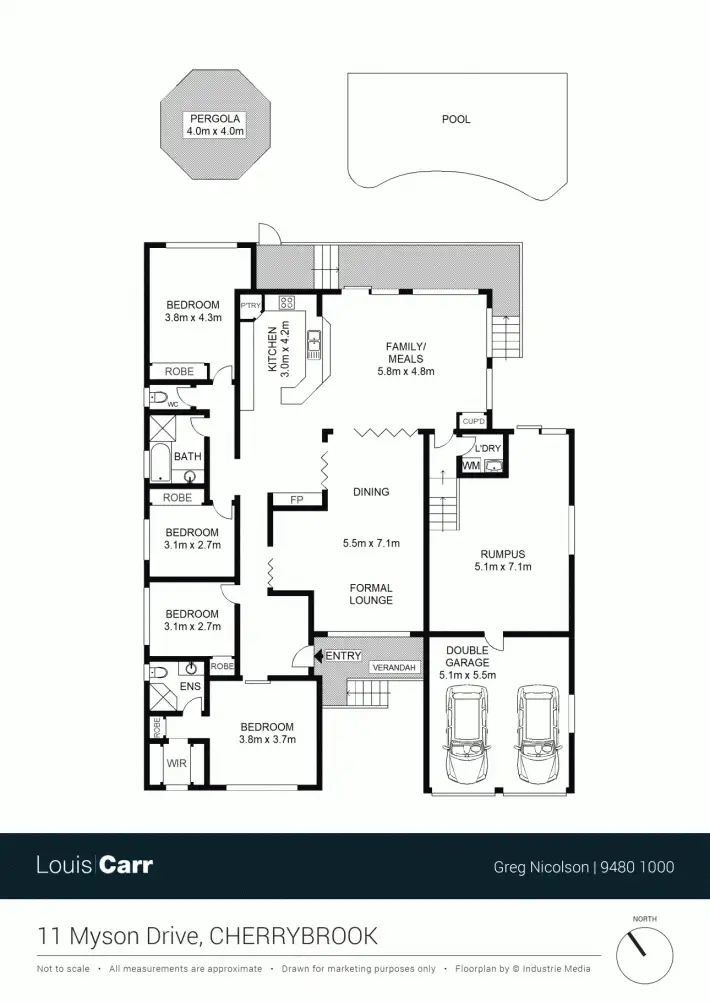 Floorplan of Homely house listing, 11 Myson Drive, Cherrybrook NSW 2126