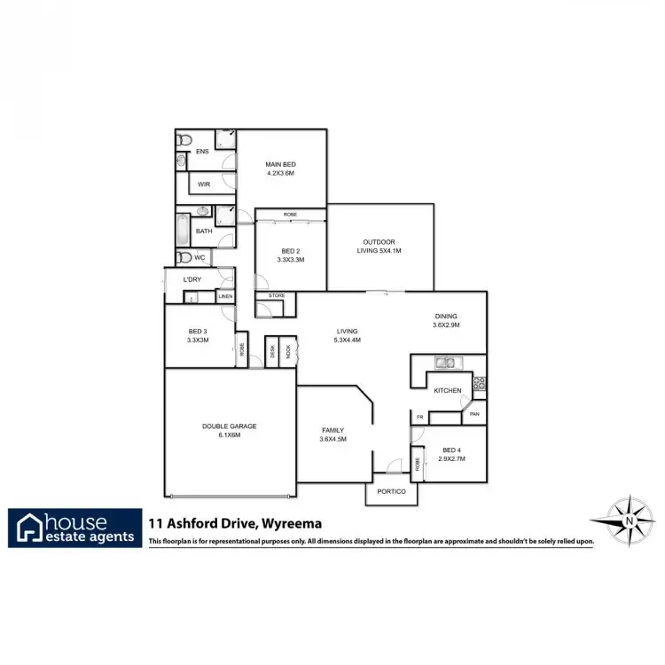 Floorplan of Homely house listing, 11 Ashford Drive, Wyreema QLD 4352