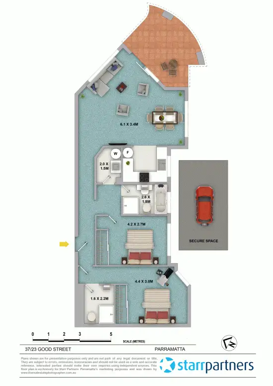 Floorplan of Homely unit listing, 37/23 Good Street, Parramatta NSW 2150