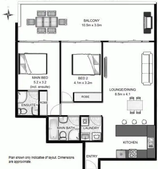 Floorplan of Homely unit listing, 9/1 Hunter Street, Parramatta NSW 2150