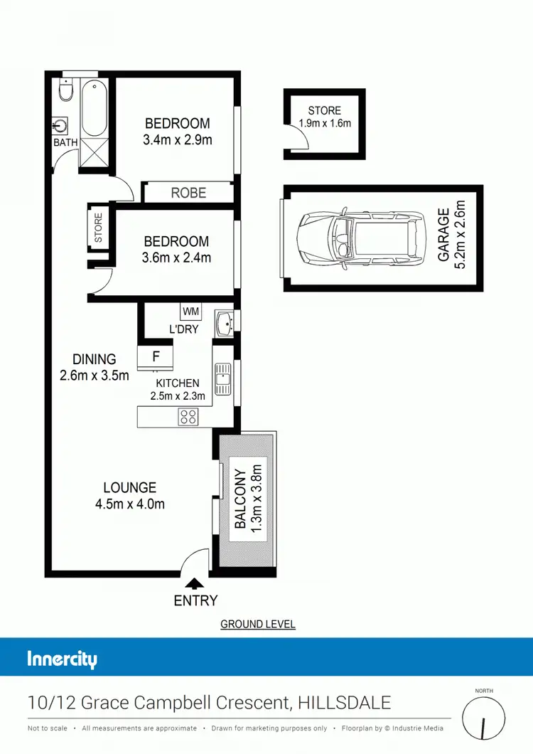 Floorplan of Homely apartment listing, 10/12 Grace Campbell Crescent, Hillsdale NSW 2036