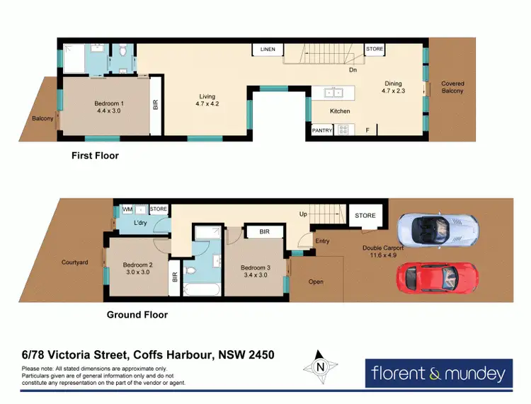 Floorplan of Homely townhouse listing, 6/78 Victoria St, Coffs Harbour NSW 2450
