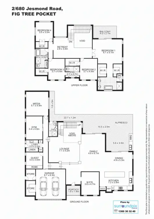 Floorplan of Homely house listing, 2/680 Jesmond Road, Fig Tree Pocket QLD 4069
