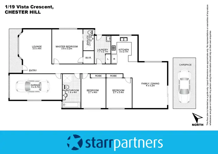 Floorplan of Homely villa listing, 1/19 Vista Crescent, Chester Hill NSW 2162
