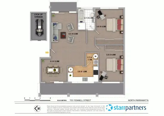 Floorplan of Homely unit listing, 7/51 Fennell Street, North Parramatta NSW 2151