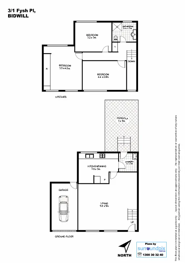 Floorplan of Homely townhouse listing, 3/1 Fysh Place, Bidwill NSW 2770