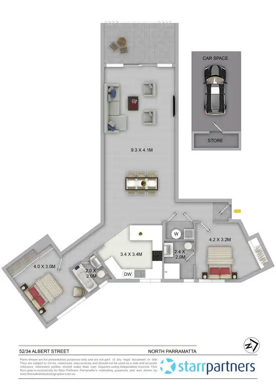 Floorplan of Homely apartment listing, 52/34 Albert Street, North Parramatta NSW 2151