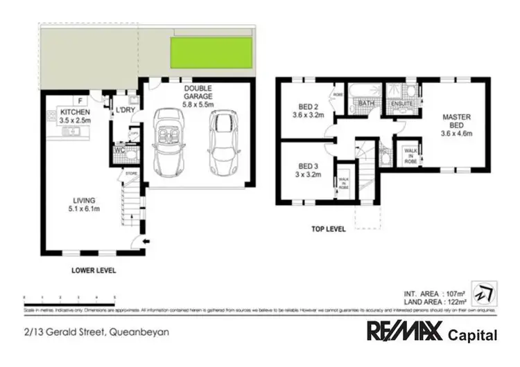 Floorplan of Homely townhouse listing, 2/13 Gerald Street, Queanbeyan NSW 2620