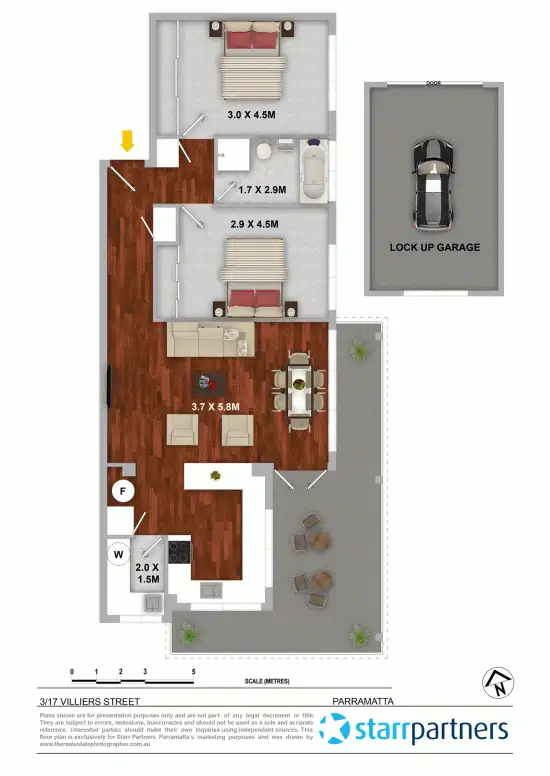 Floorplan of Homely unit listing, 3/17 Villiers Street, Parramatta NSW 2150