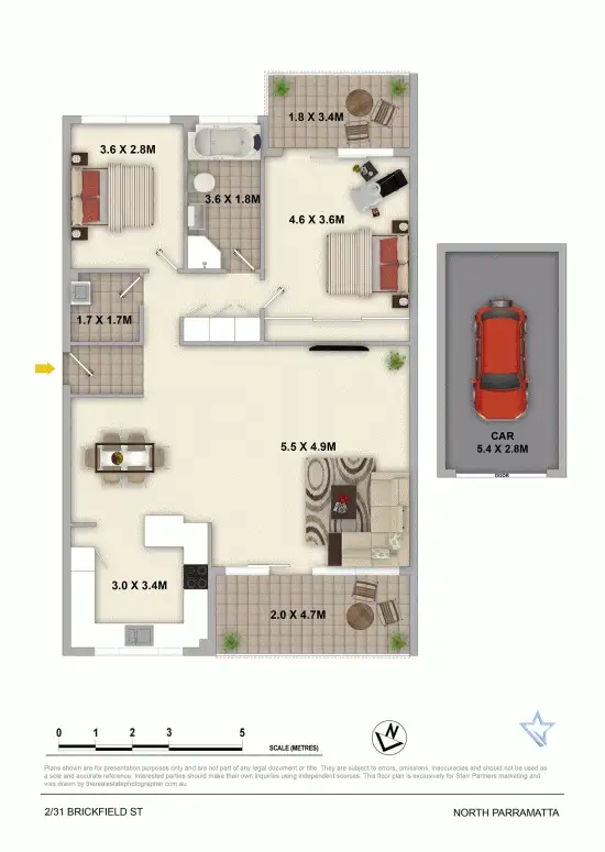 Floorplan of Homely unit listing, 2/31 Brickfield Street, North Parramatta NSW 2151