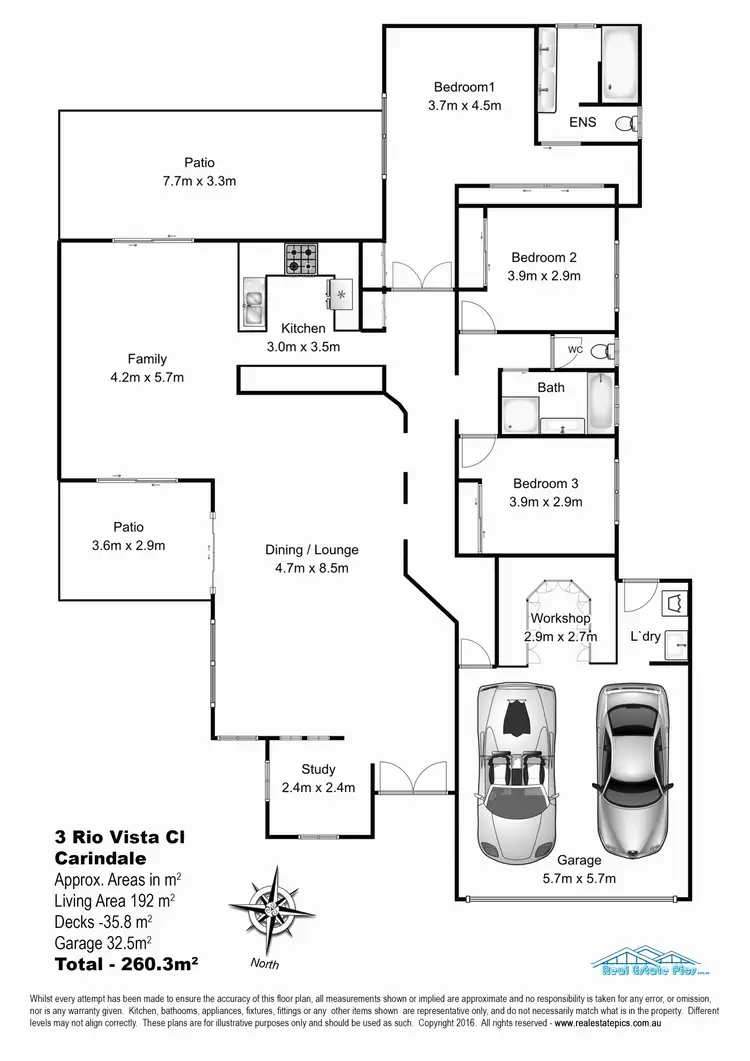 Floorplan of Homely house listing, 3 Rio Vista Close, Carindale QLD 4152