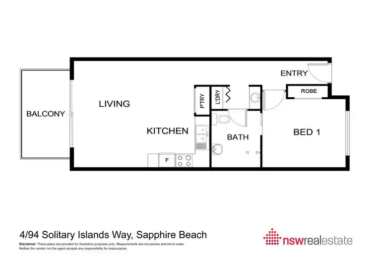 Floorplan of Homely unit listing, 4/94 Solitary Islands Way, Sapphire Beach NSW 2450