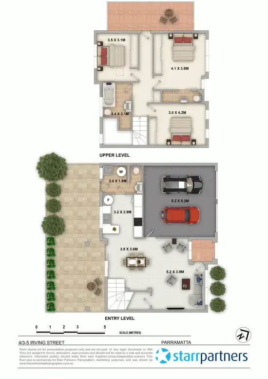 Floorplan of Homely townhouse listing, 4/3-5 Irving St, Parramatta NSW 2150