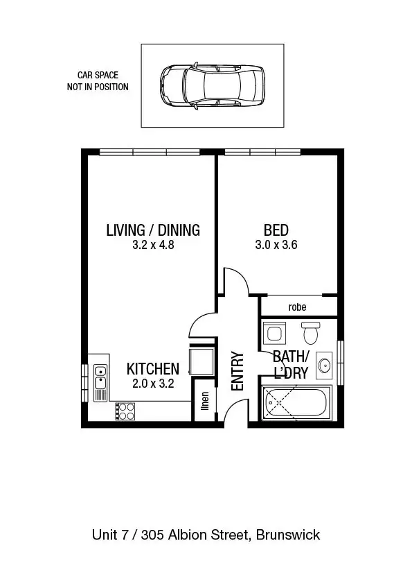 Floorplan of Homely apartment listing, 7/305 Albion St, Brunswick VIC 3056