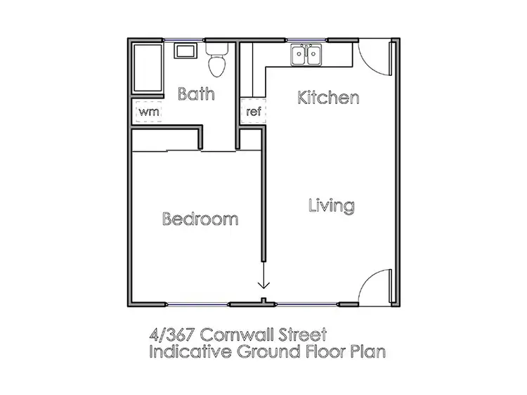 Floorplan of Homely unit listing, 4/367 Cornwall St, Greenslopes QLD 4120