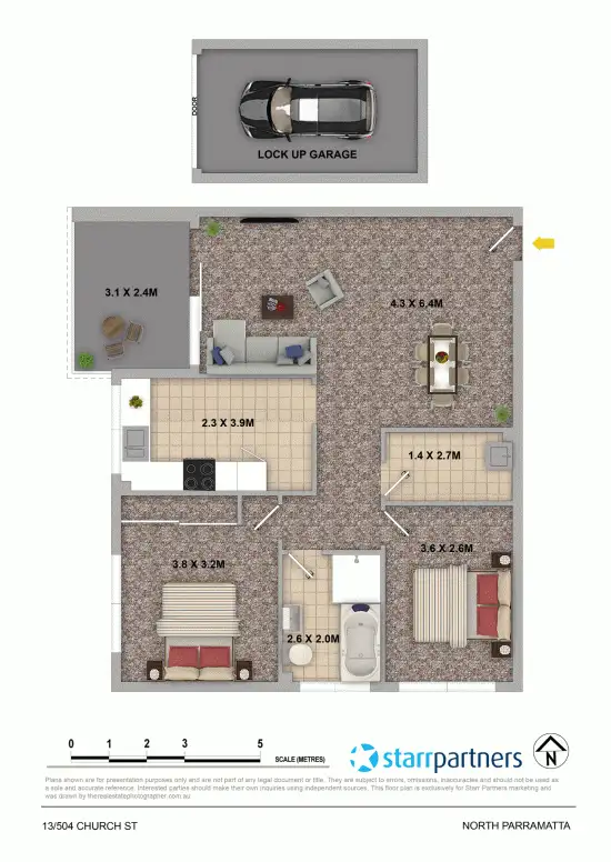 Floorplan of Homely unit listing, 13/504 Church Street, North Parramatta NSW 2151