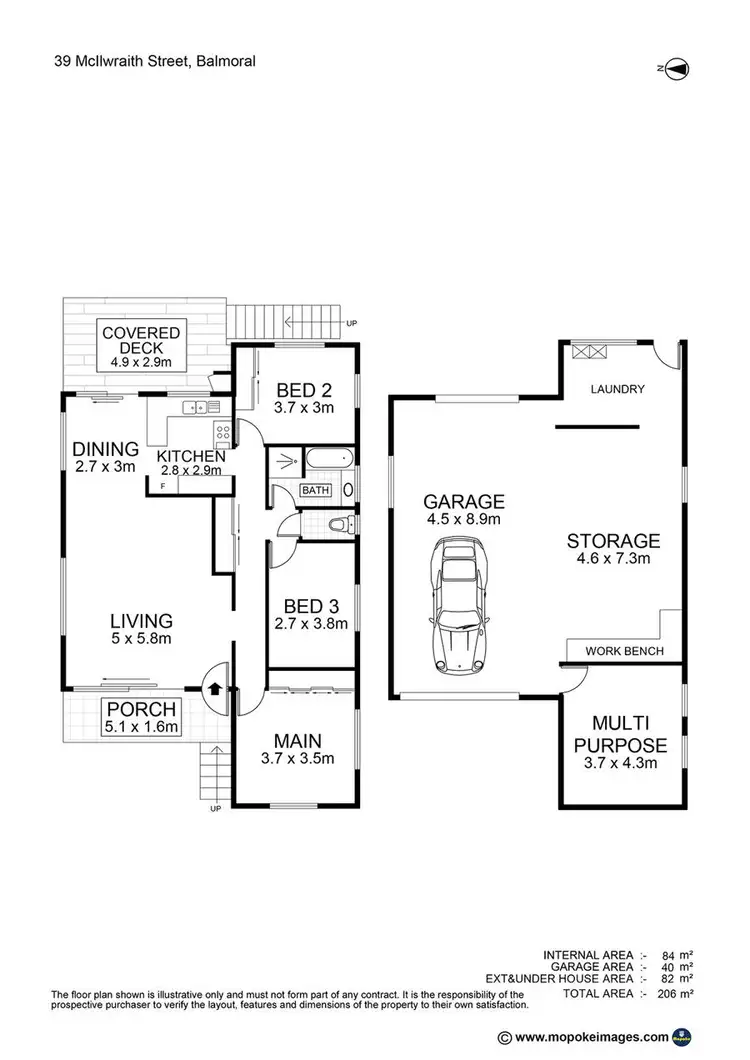 Floorplan of Homely house listing, 39 McIlwraith Ave, Balmoral QLD 4171