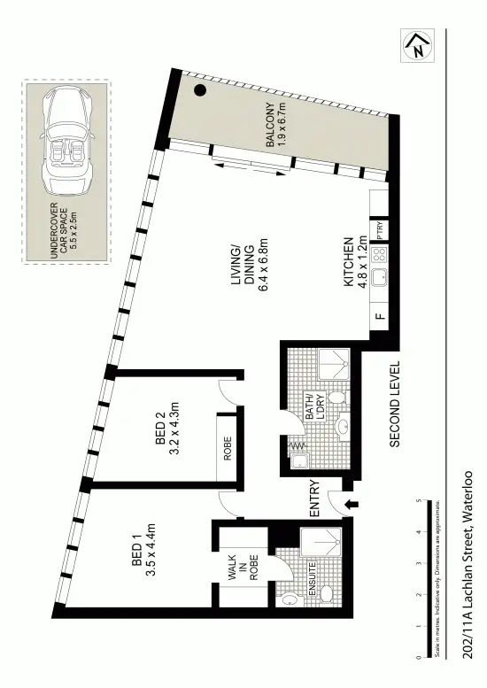 Floorplan of Homely apartment listing, 202/11a Lachlan Street, Waterloo NSW 2017