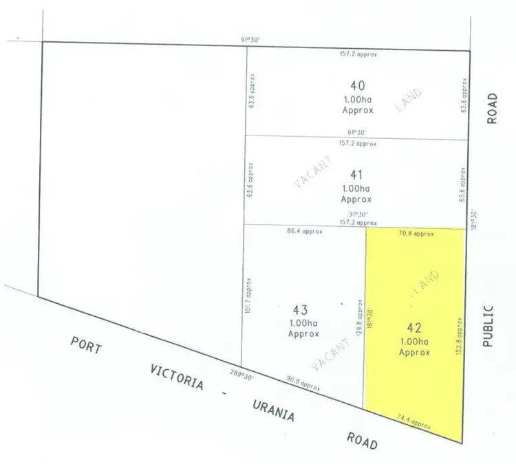 Floorplan of Homely land listing, Lot 42 Sec 151 Urania Road, Port Victoria SA 5573