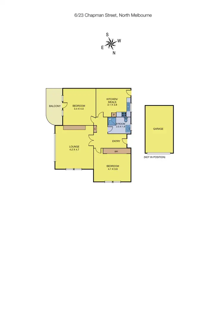 Floorplan of Homely apartment listing, 6/23 Chapman Street, North Melbourne VIC 3051