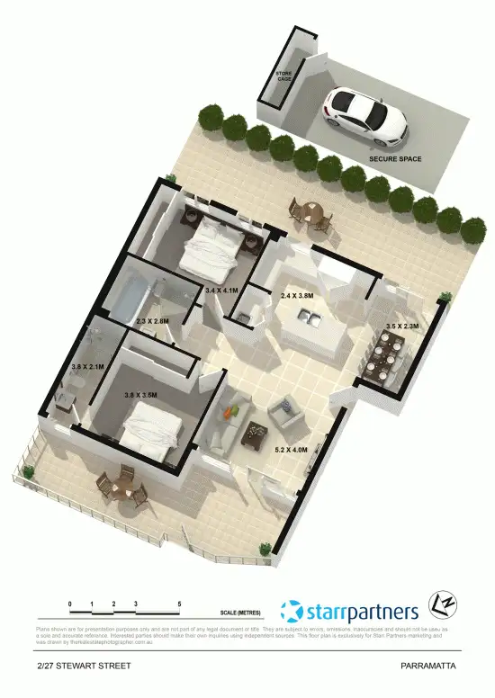 Floorplan of Homely unit listing, 2/27 Stewart Street, Parramatta NSW 2150