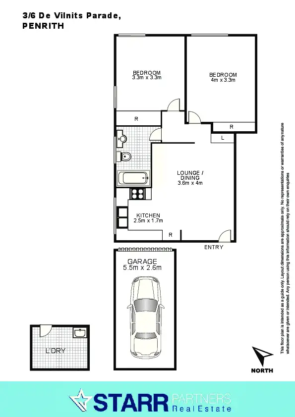 Floorplan of Homely unit listing, 3/6 De Vilnits Parade, Penrith NSW 2750