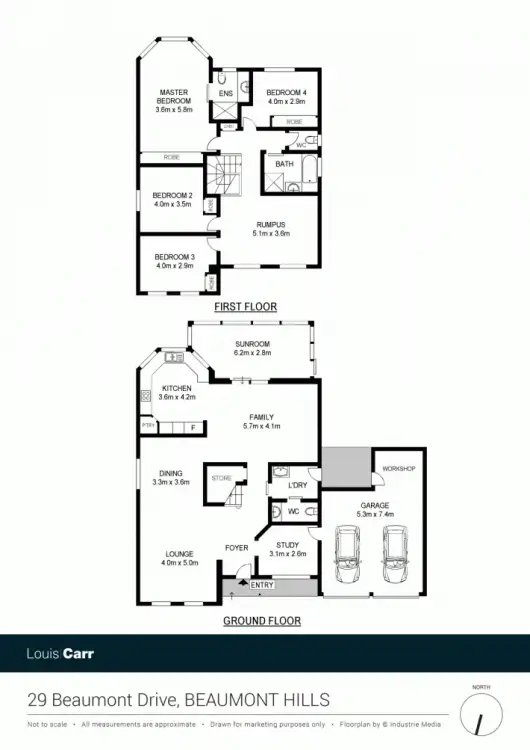 Floorplan of Homely house listing, 29 Beaumont Drive, Beaumont Hills NSW 2155
