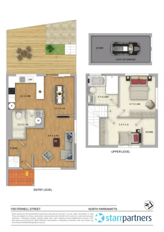Floorplan of Homely townhouse listing, 1/55-57 Fennell Street, North Parramatta NSW 2151