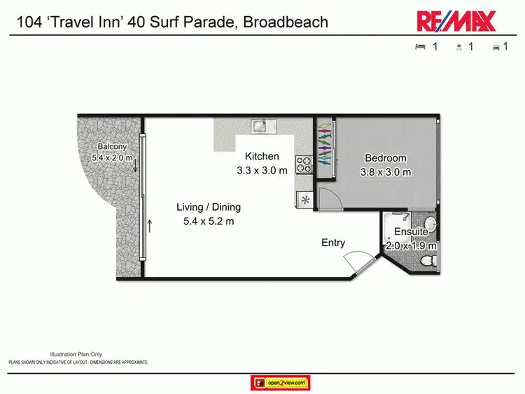 Floorplan of Homely unit listing, 104/40 Surf Parade, Broadbeach QLD 4218