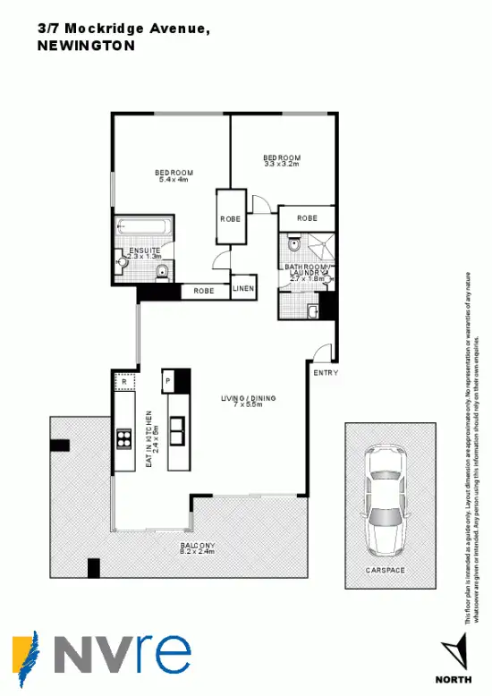 Floorplan of Homely unit listing, 3/7 Mockridge Avenue, Newington NSW 2127