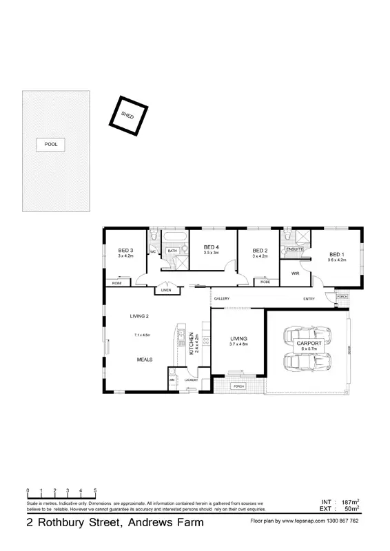 Floorplan of Homely house listing, 2 Rothbury St, Andrews Farm SA 5114