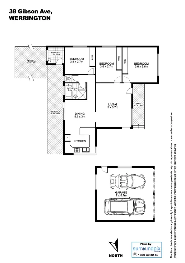 Floorplan of Homely house listing, 38 Gibson Avenue, Werrington NSW 2747