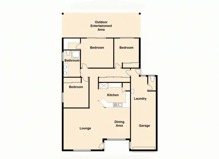 Floorplan of Homely semi-detached listing, 96/2 Wattle Road, Rothwell QLD 4022