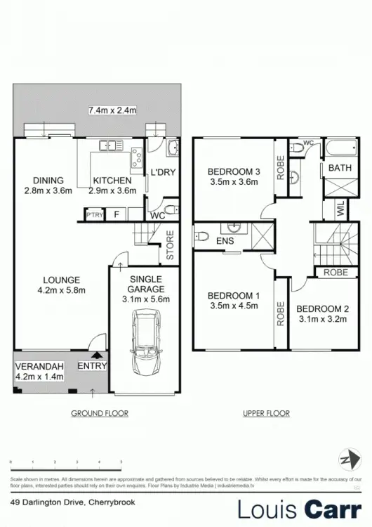 Floorplan of Homely semi-detached listing, 49 Darlington Drive, Cherrybrook NSW 2126