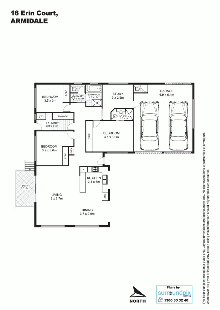 Floorplan of Homely house listing, 16 Erin Court, Armidale NSW 2350