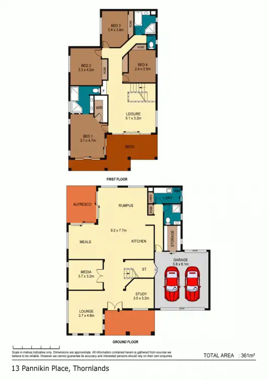 Floorplan of Homely house listing, 13 Pannikin Place, Thornlands QLD 4164