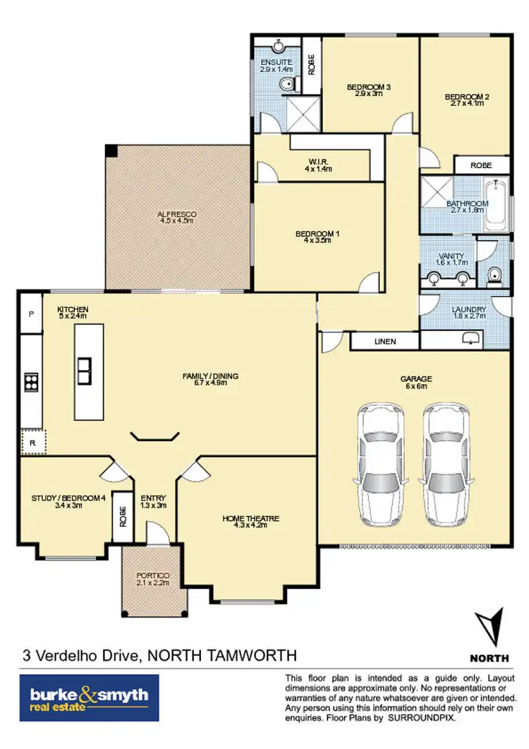 Floorplan of Homely house listing, 3 Verdelho Drive, Tamworth NSW 2340