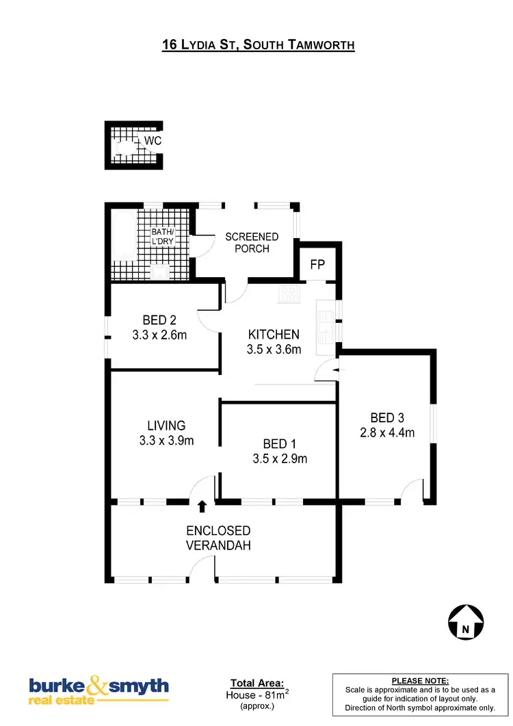 Floorplan of Homely house listing, 16 Lydia Street, Tamworth NSW 2340