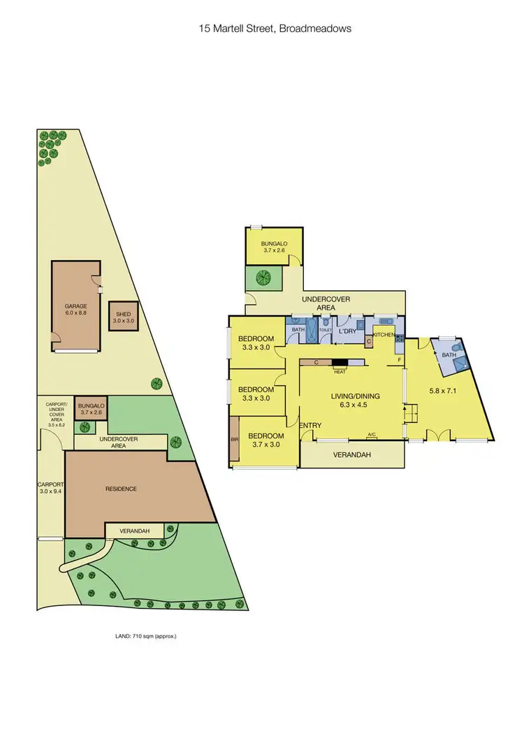 Floorplan of Homely house listing, 15 Martell Street, Broadmeadows VIC 3047