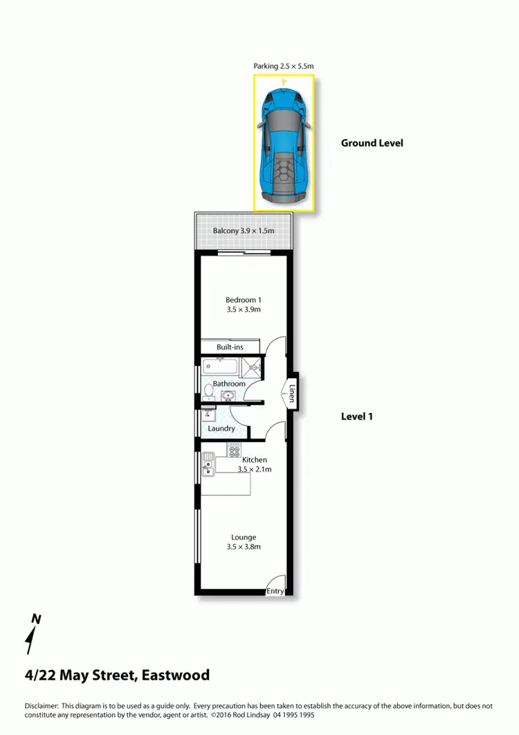 Floorplan of Homely unit listing, 4/22 May Street, Eastwood NSW 2122