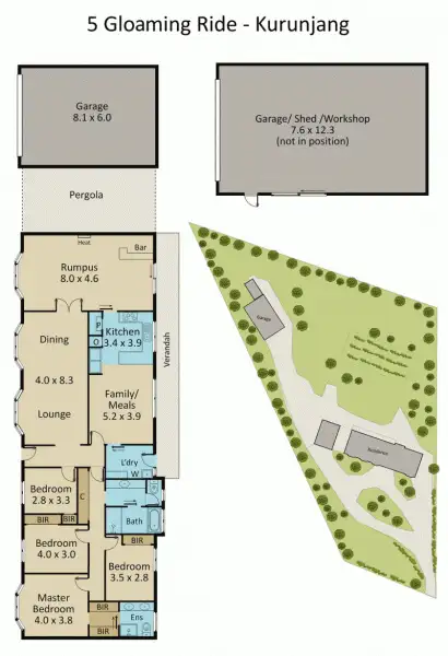 Floorplan of Homely rural property listing, 5 Gloaming Ride, Kurunjang VIC 3337