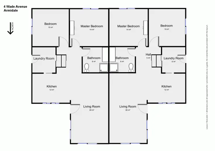Floorplan of Homely house listing, 1 & 2 /4 Wade Avenue, Armidale NSW 2350