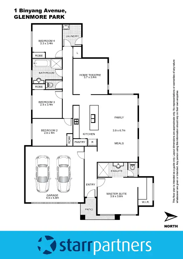 Floorplan of Homely house listing, 1 Binyang Avenue, Glenmore Park NSW 2745