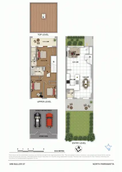 Floorplan of Homely townhouse listing, 3/66 Buller Street, North Parramatta NSW 2151