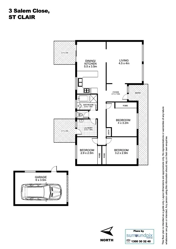 Floorplan of Homely house listing, 3 Salem Close, St Clair NSW 2759
