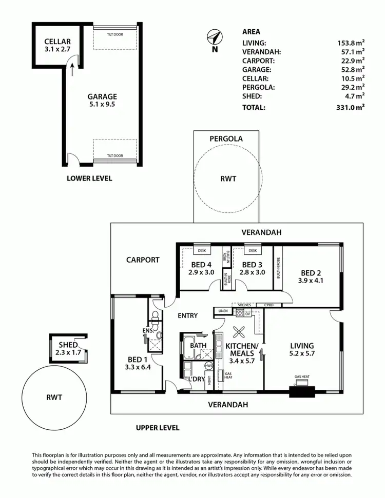Floorplan of Homely house listing, 299 Range Road, Basket Range SA 5138