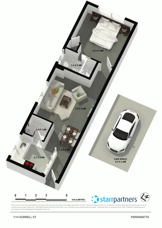 Floorplan of Homely unit listing, 1/14 Sorrell Street, Parramatta NSW 2150