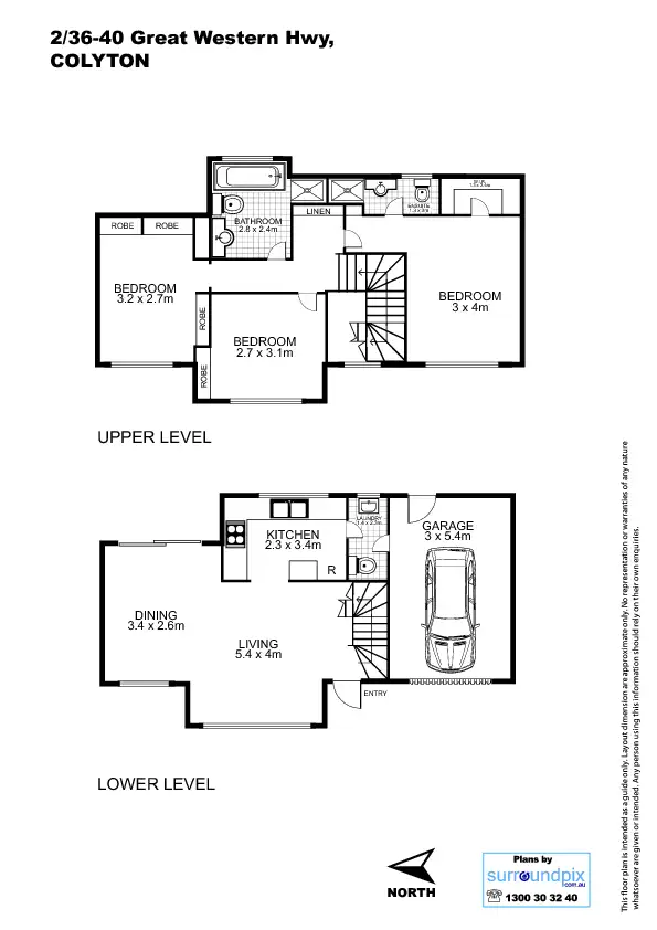 Floorplan of Homely townhouse listing, 2/36-40 Great Western Highway, Colyton NSW 2760